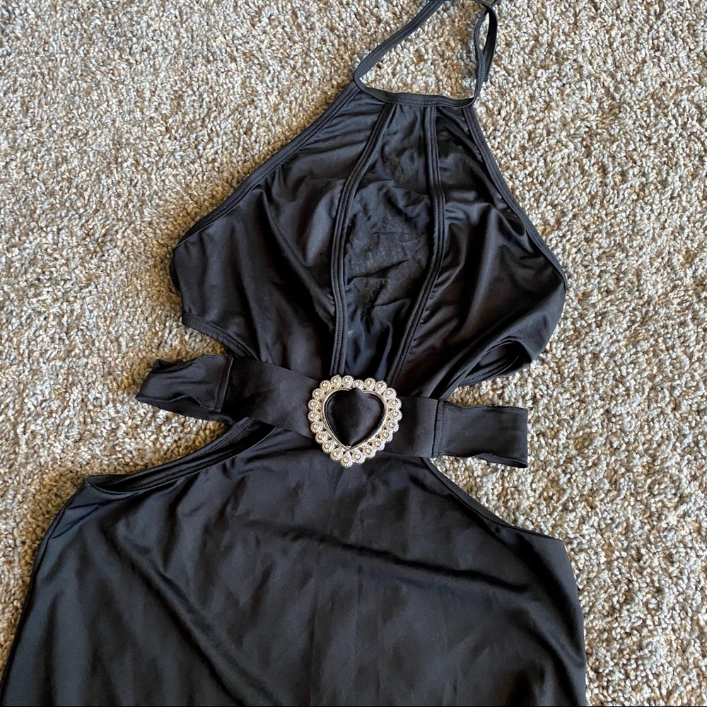 Sexy black mini dress